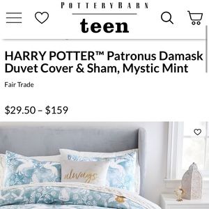 Full/queen Harry Potter duvet and 2 pillowcases